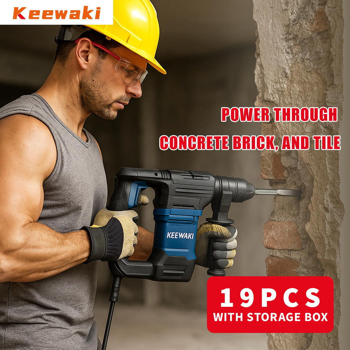 Tile removal with Keewaki chisels makes demolition fast and controlled