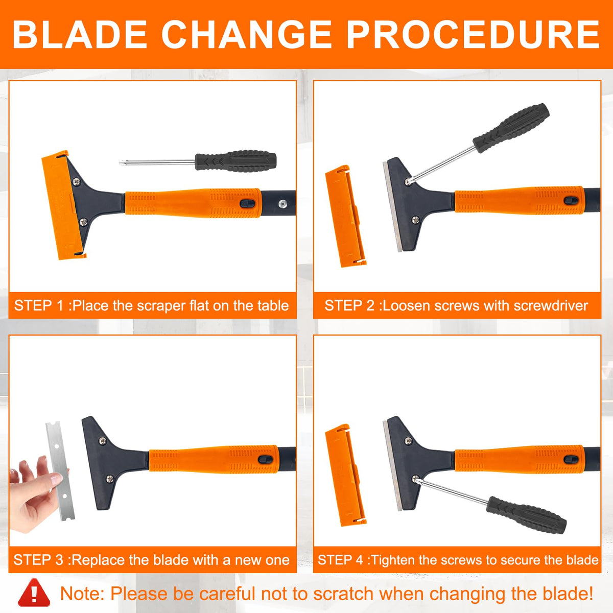 KeFanta adjustable length scraper from 8.5 to 45.7 inches for versatility.