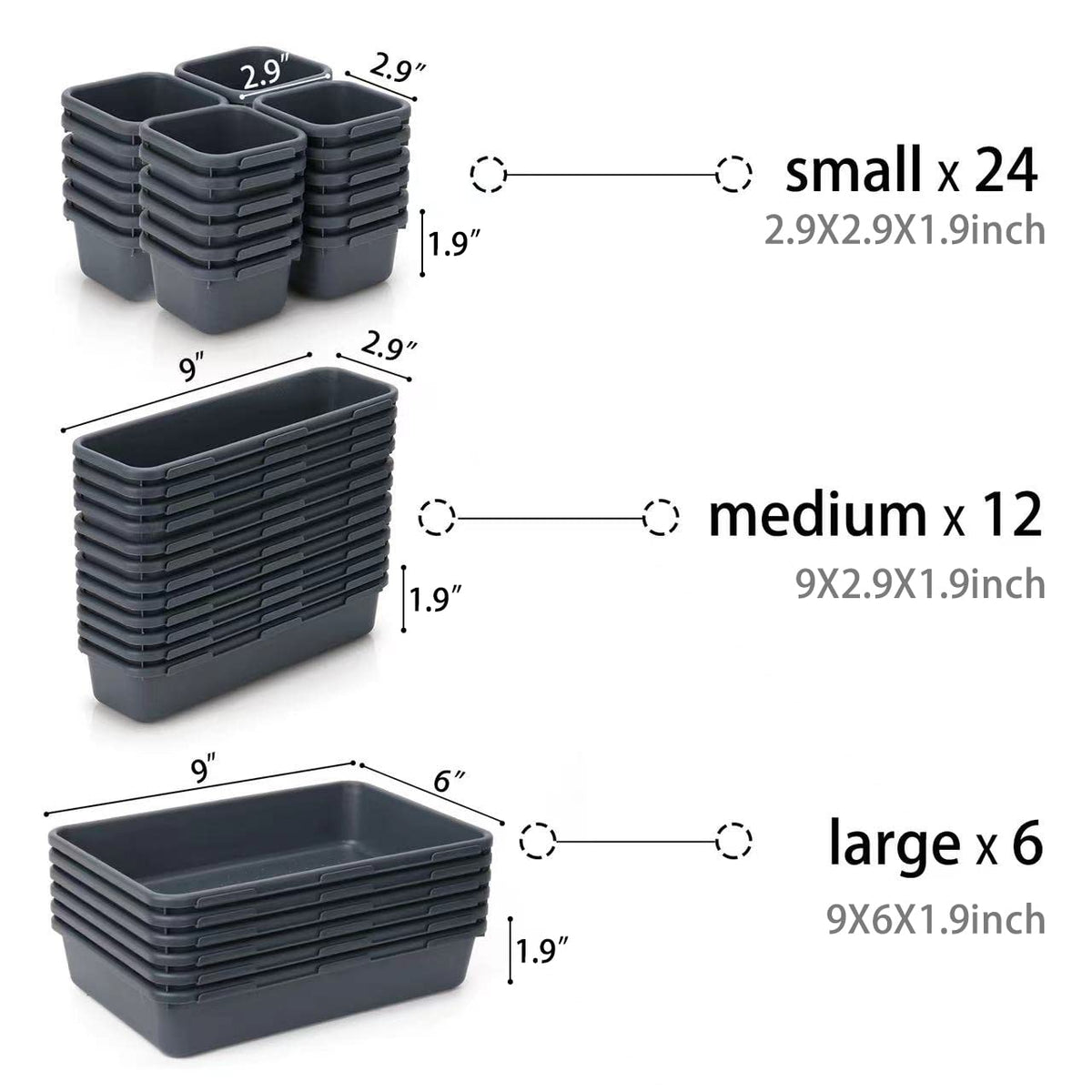 KeFanta drawer organizers keep small parts within reach during busy days.