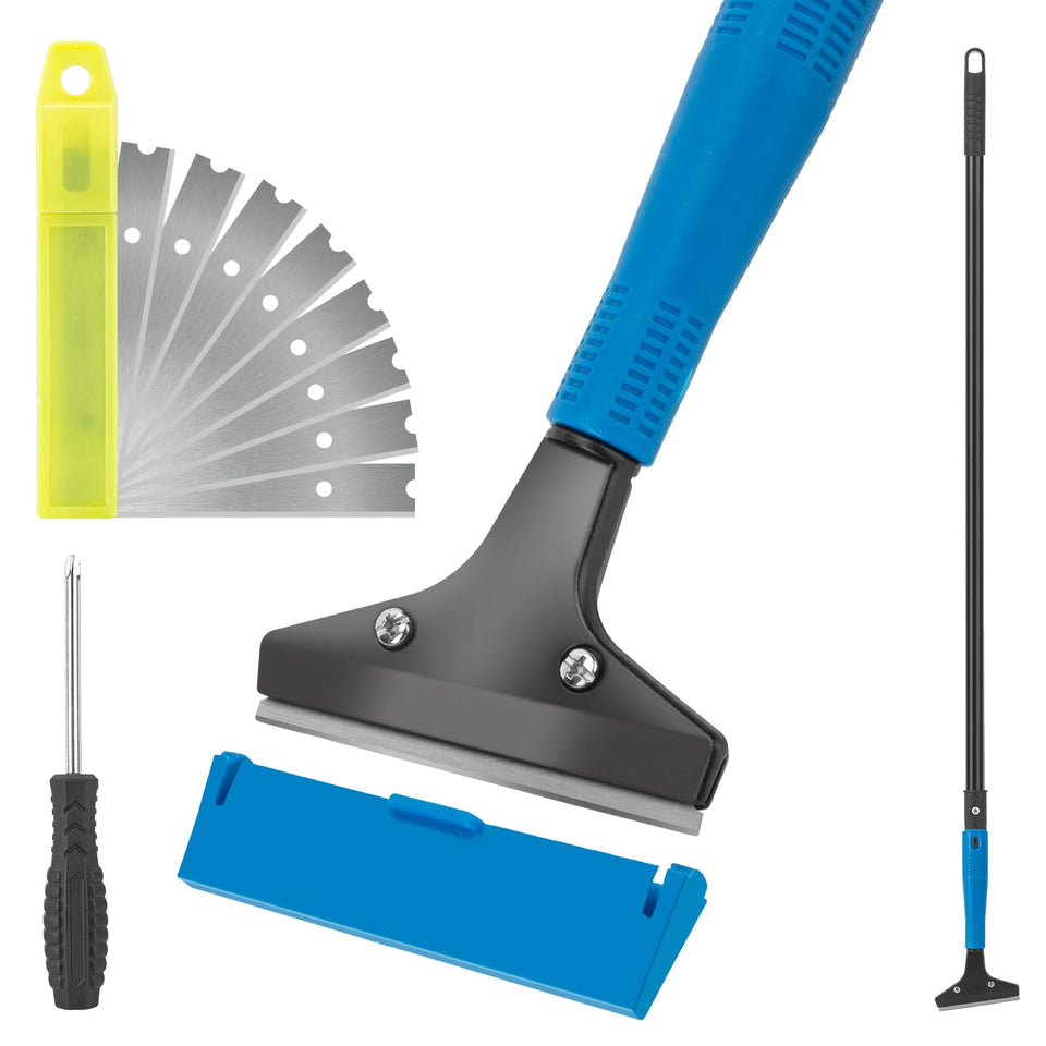 KeFanta floor scraper with a 4-inch wide blade for efficient large-area scraping