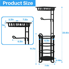 KeFanta free-standing bathroom organizer fits any layout.
