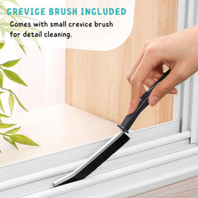 KeFanta grout brush includes crevice brush for detail grout cleaning