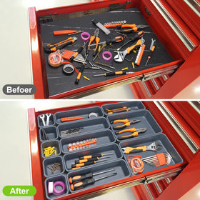 KeFanta interlocking design enables custom drawer layouts for varied tool sizes.