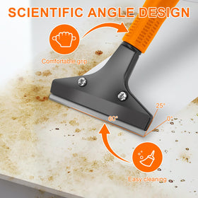 KeFanta long handle scraper extended to reach high corners safely.