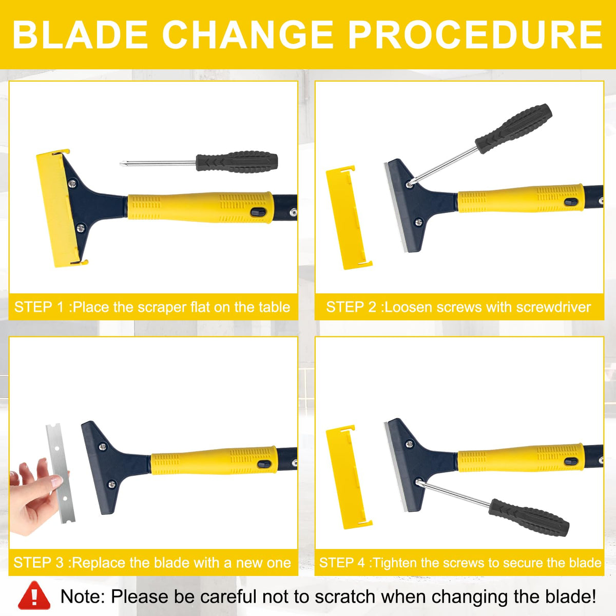 KeFanta long-handle scraper reaches walls and ceilings without ladders