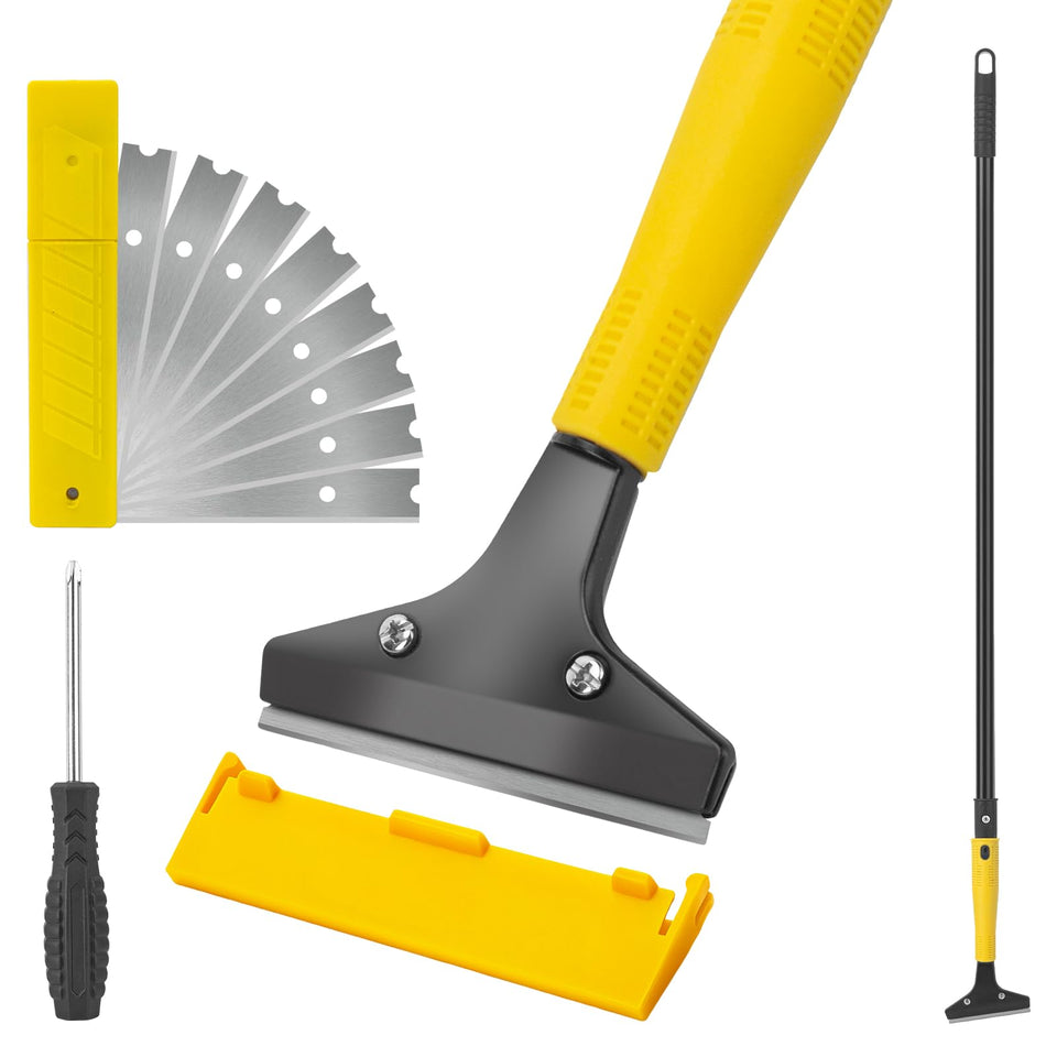KeFanta scraper tool with 4-inch wide blade for efficient grime removal on multiple surfaces