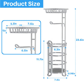 Kefanta chrome finish on the toilet paper stand complements modern bathrooms