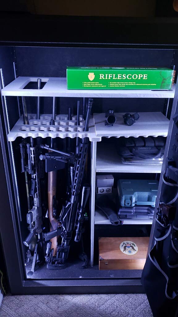 Keh Controls gun safe light with 12ft LED strip provides bright interior illumination for quick access.