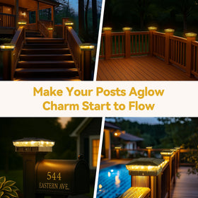 Keilaimo solar post-cap light is IP65 waterproof for rain and wind resilience