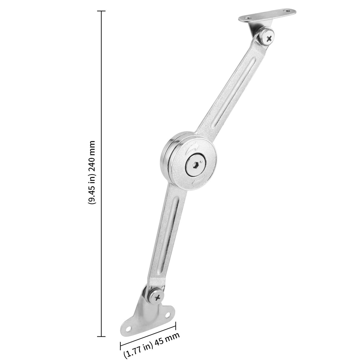 KEILEOHO lid stay hinge with 75° opening angle shown for easy access.