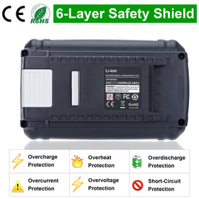 Kekepowtobat 6.0Ah battery label displaying capacity and safety marks.