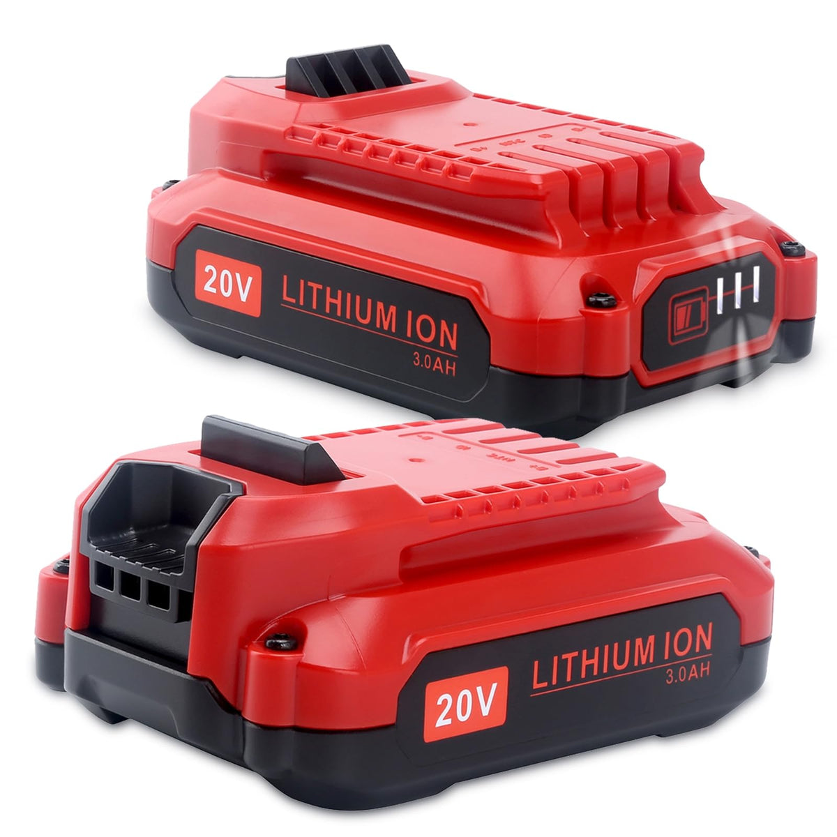 Kekepowtobat CMCB203 3.0Ah battery front view for reliable Craftsman V20 power