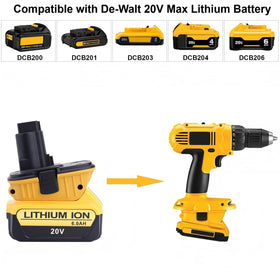 Kekepowtobat DCA1820 adapter compatible with DeWalt 20V Max batteries.