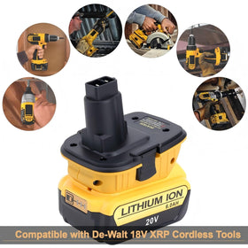 Kekepowtobat DCA1820 adapter powers an 18V tool with a 20V battery.