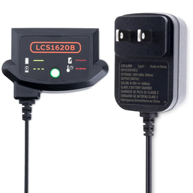 Kekepowtobat LCS1620B front view charger for Black and Decker batteries, easy on-the-go charging.