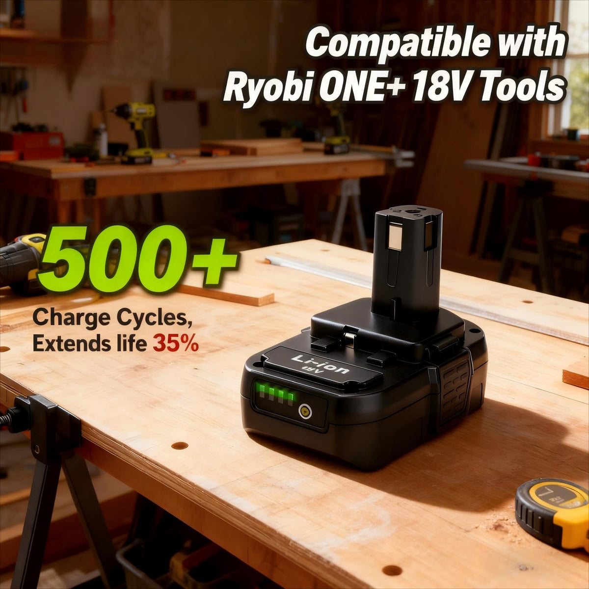 Kekepowtobat Ryobi 18V ONE+ compatibility reference for P103 battery