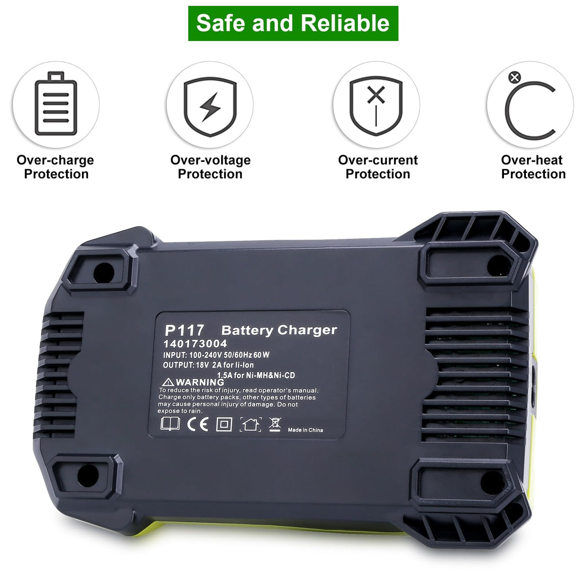 Safety protections against overheating and short circuits on Kekepowtobat P117