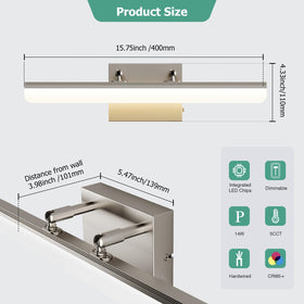 Keliden brushed nickel vanity light installed in bathroom for everyday routines