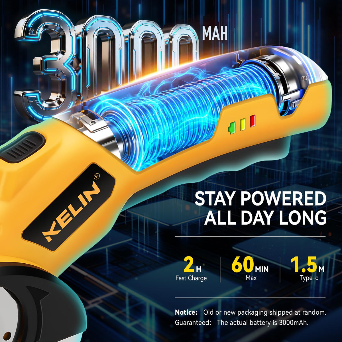 KELIN box cutter side view with ergonomic grip