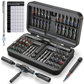 KELIN 68-in-1 magnetic ratchet screwdriver set in a portable case for on-the-go repairs