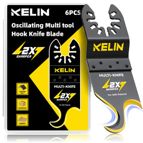 KELIN 6PCS hook knife blades set for precise soft-material cuts