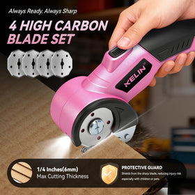 KELIN cordless electric scissors safety lock prevents accidental starts
