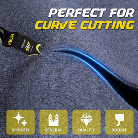 Versatile cutting for shingles, carpet, cardboard, and PVC flooring