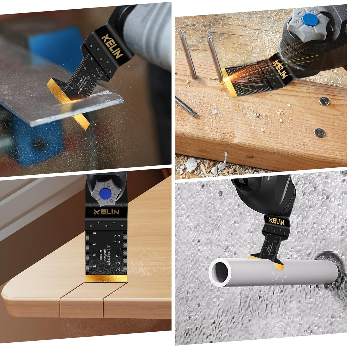 KELIN durable edges maintain sharpness for demanding detail work in metal or wood.