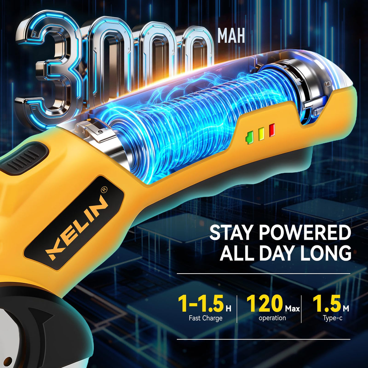 KELIN electric cutter with four blades for precise, fast cuts across materials.