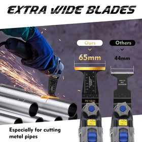 KELIN blades cut metal and screws with precision.