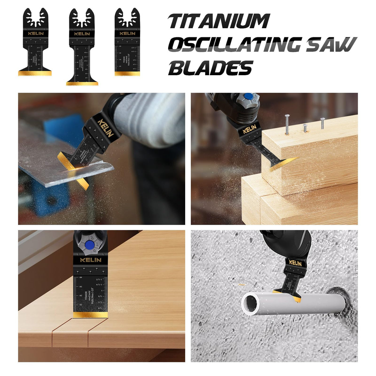 KELIN titanium blades standard type-3 for solid wood and plastics.