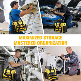 KELIN Tool Bag Box Organizer with anti-skid feet for stable placement.