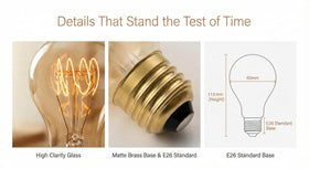 Kellarosses Edison bulb offers a long 3000-hour life for fewer replacements.