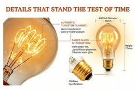Kellarosses Edison bulb provides 360-degree glare-free illumination for chandeliers.