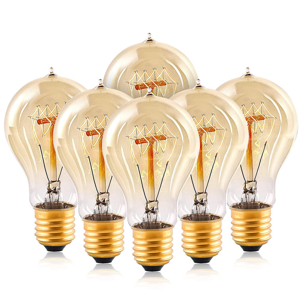 Kellarosses Edison bulb with amber glow creates a cozy vintage ambiance in any room.