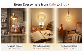 Kellarosses Edison bulb exposes a visible filament for retro aesthetics.