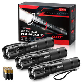 KELME 3-pack flashlights compact size for easy pocket carry and quick access