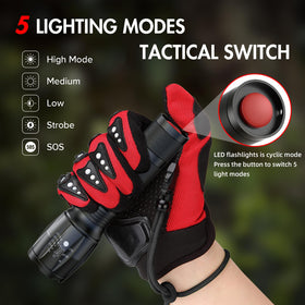KELME flashlights zoomable focus for wide flood or focused beam