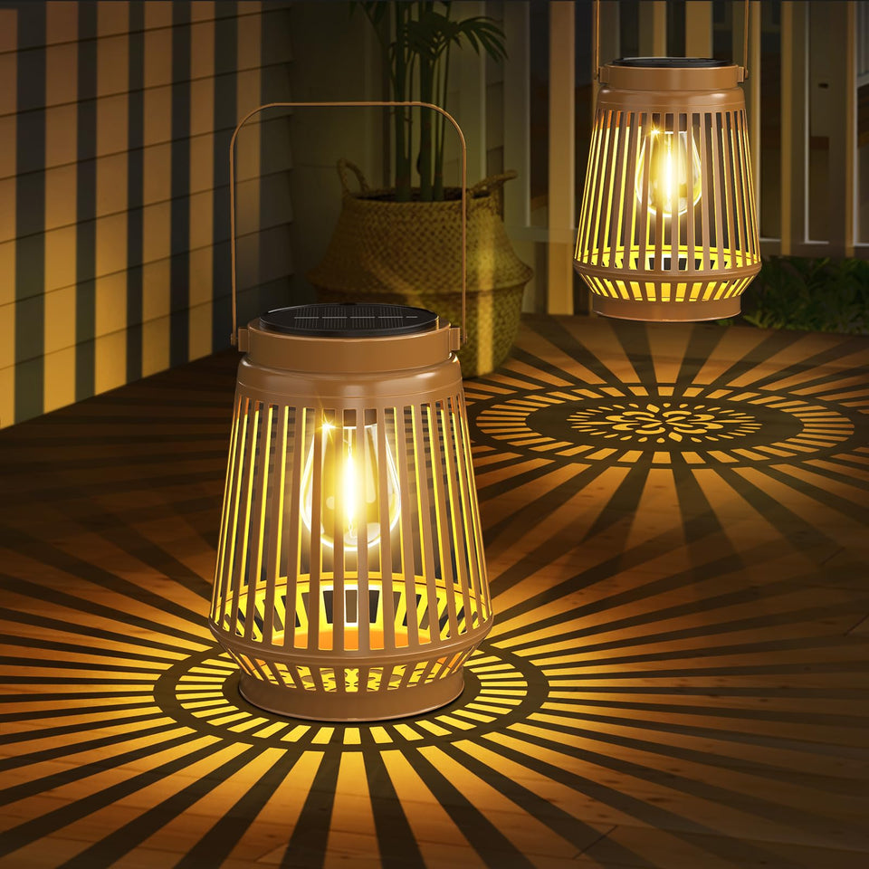 KELME Solar Lantern Outdoor with bright 12-hour glow for evening ambiance