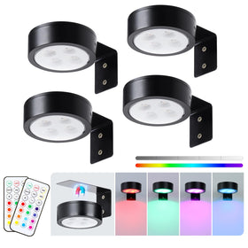 KELUOLY 4-pack battery-operated picture light with remote for easy art illumination