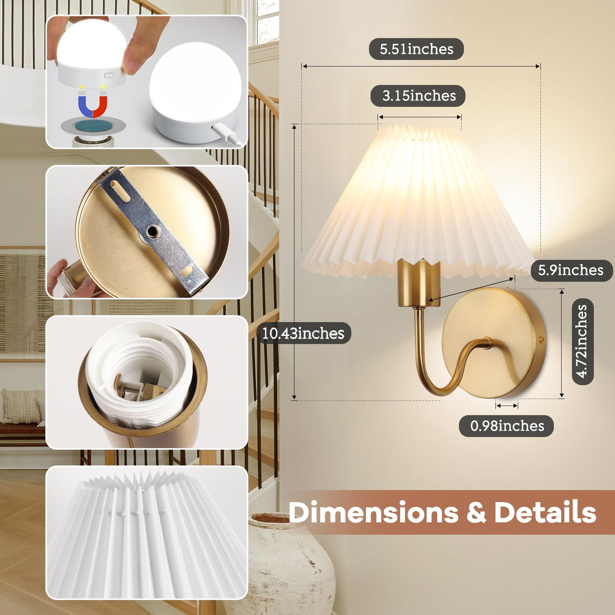 KELUOLY bathroom vanity sconce with glare-free glow