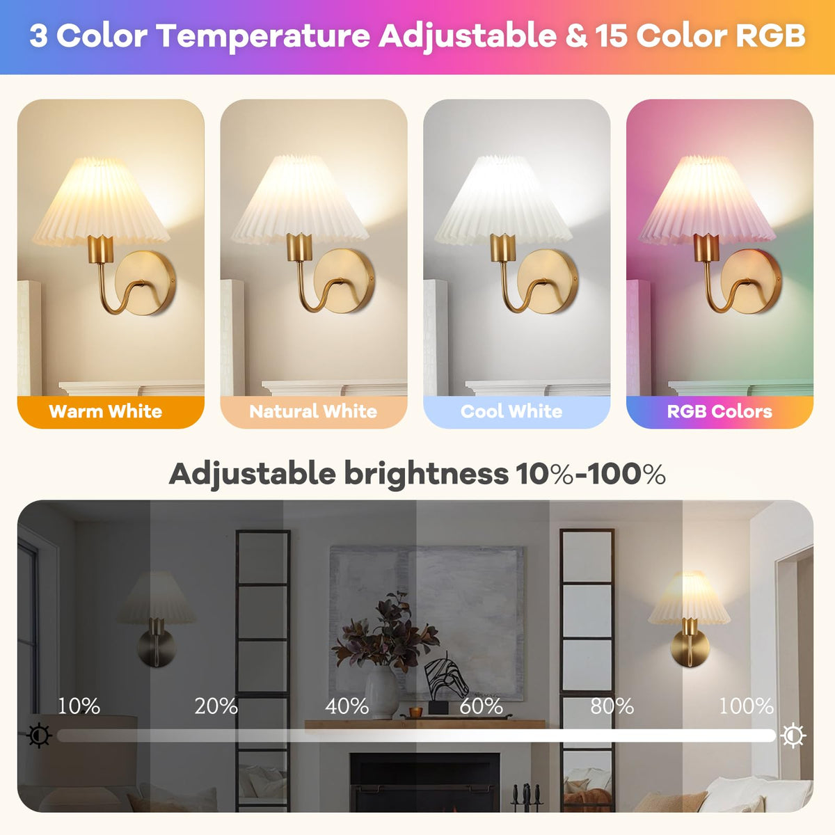 KELUOLY gold gooseneck wall light adds elegant accent lighting