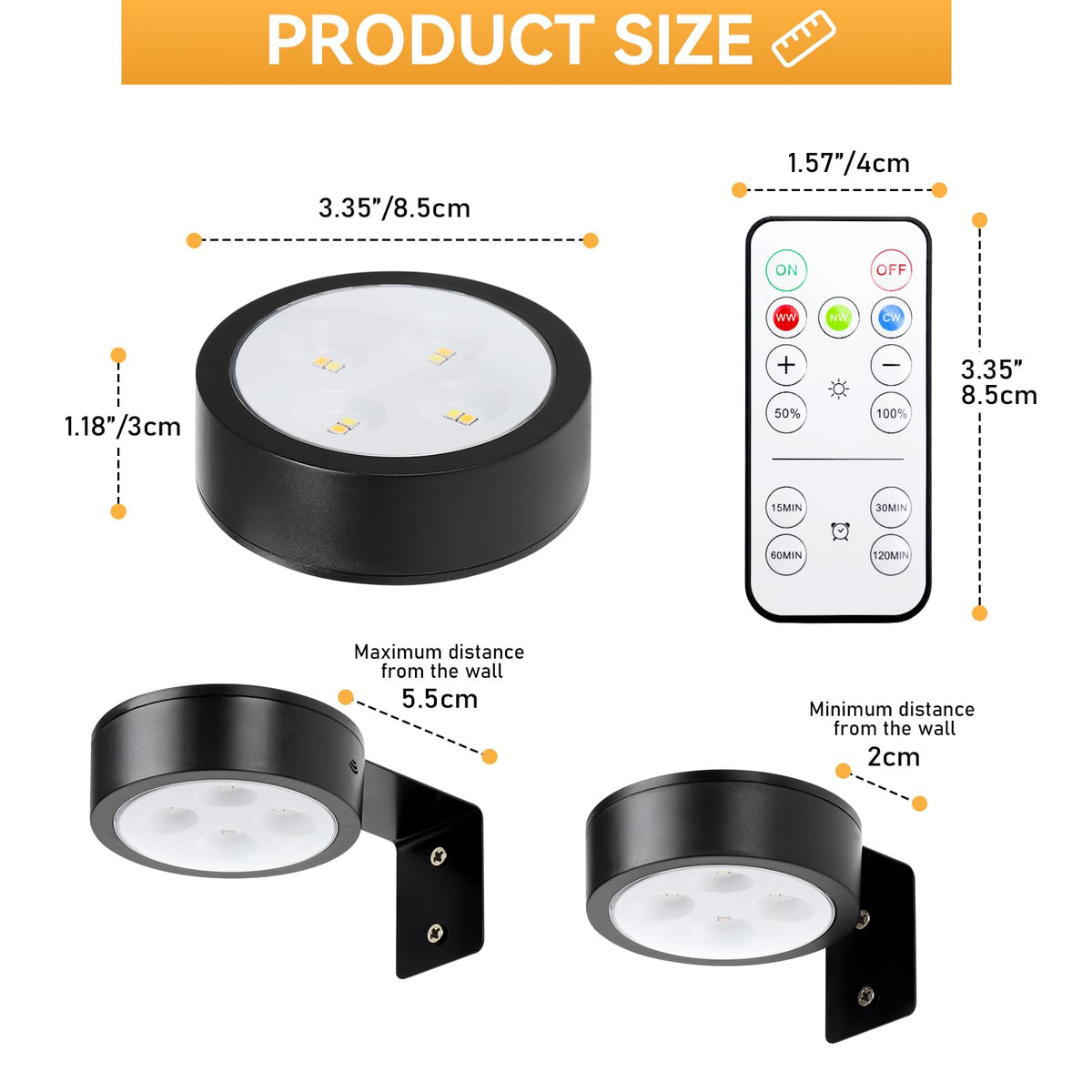 KELUOLY magnetic wall mount enables quick repositioning on frames.