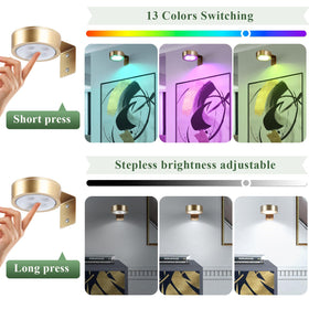 KELUOLY magnetic wall light installs easily with adhesive and magnets