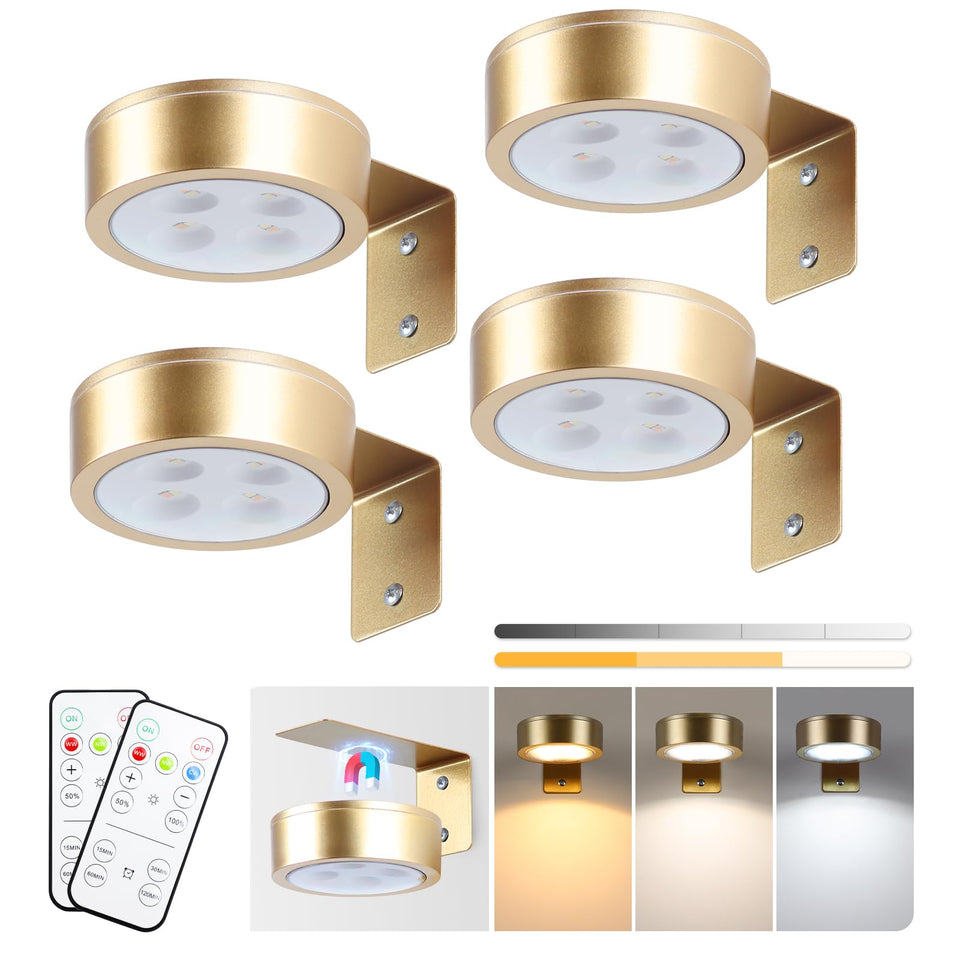 KELUOLY magnetic picture light highlights wall art with easy battery changes.