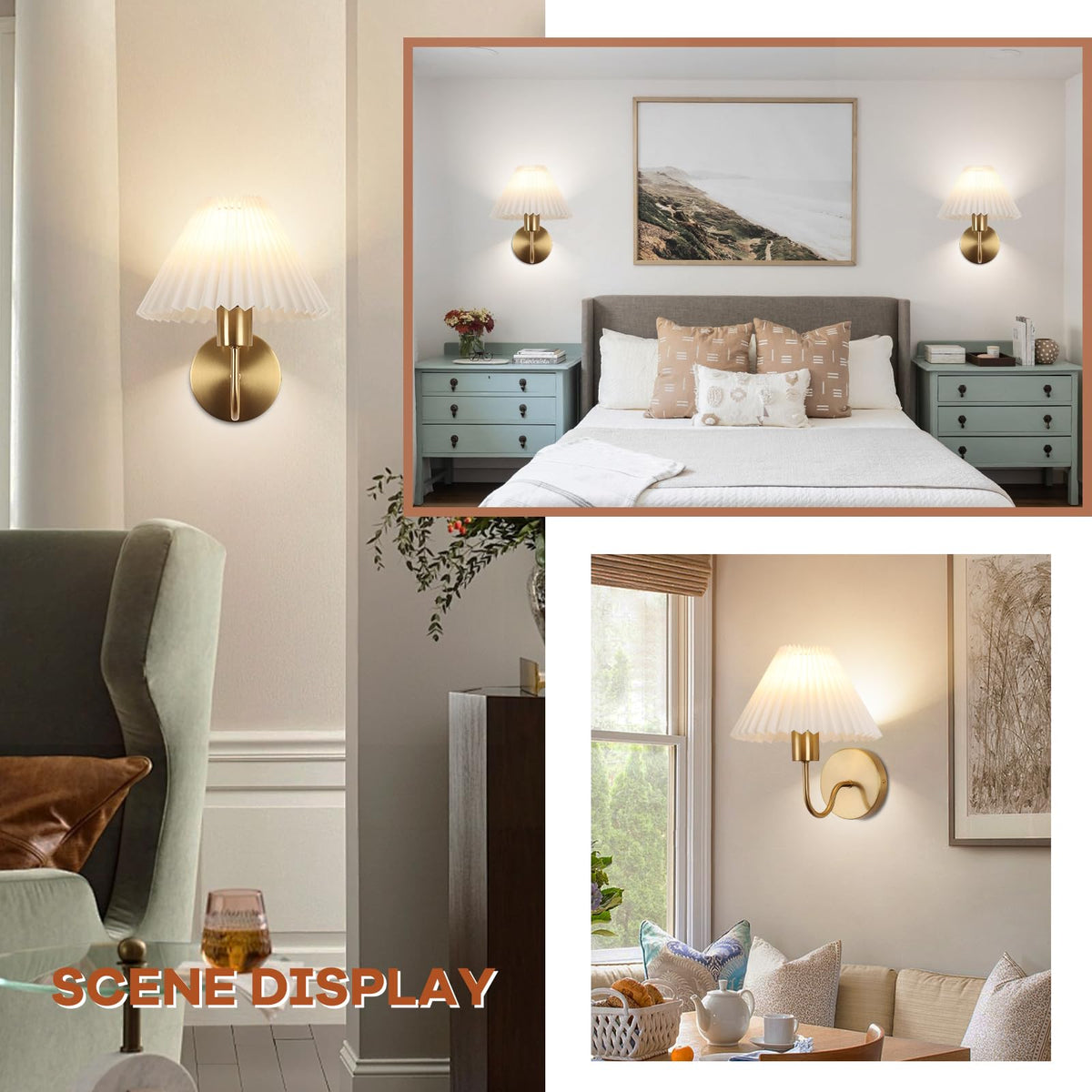 KELUOLY remote-controlled sconce with RGB and dimming options