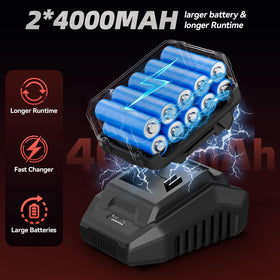 KELYEE fast charger in use for rapid tool recharging