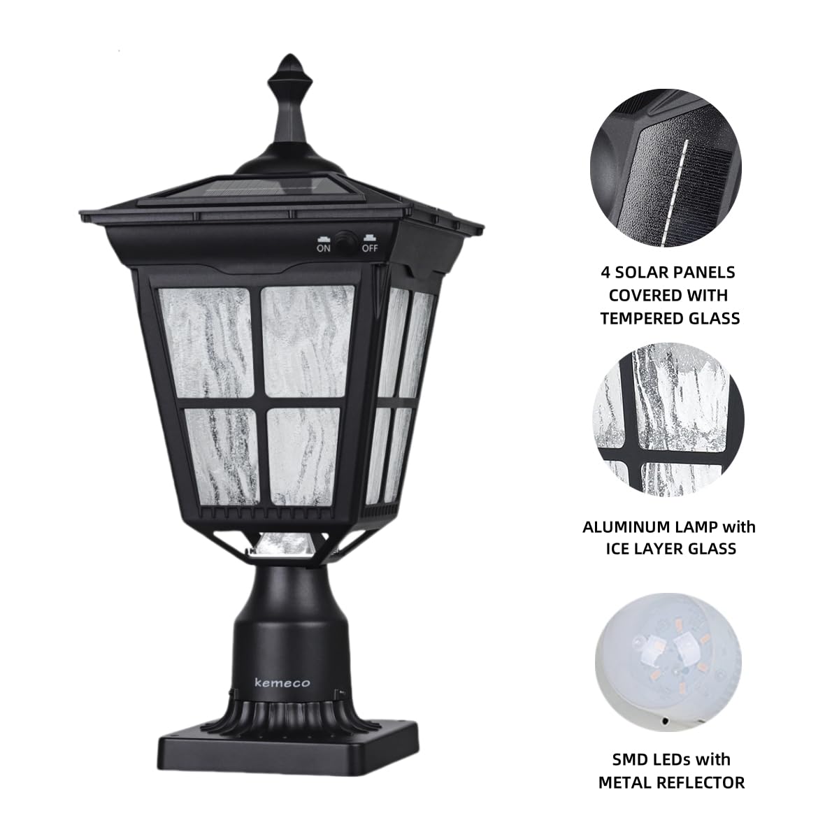 Kemeco ST4311AQ 3-inch pole mount option for flexible outdoor installation