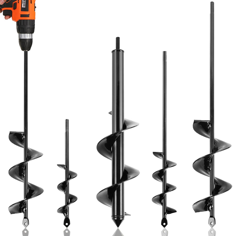 KENDO auger 1-6x8-67 inch drills deeply into soil for bulb planting