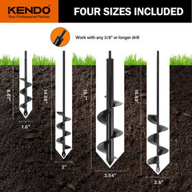 KENDO auger 2x14-56 inch covers wider holes for bedding plants